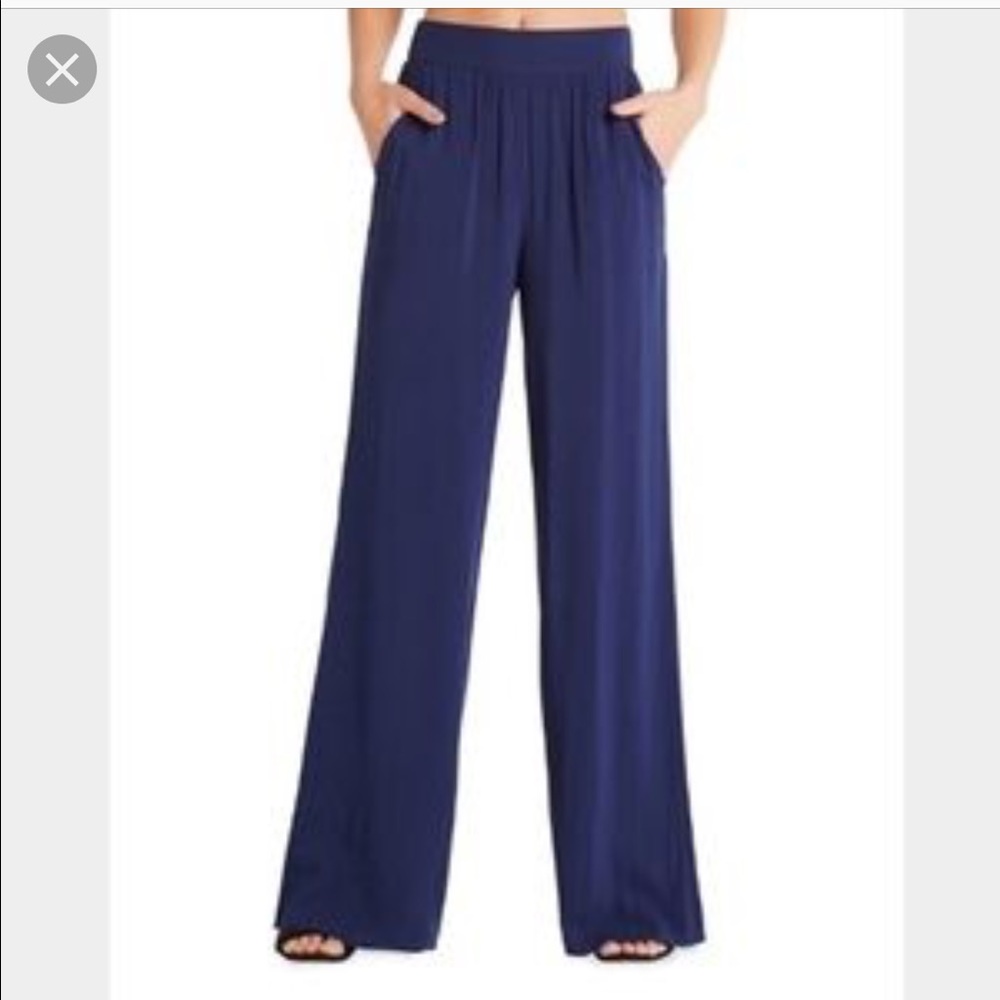 Navy BCBGENERATION high waist wide leg pants